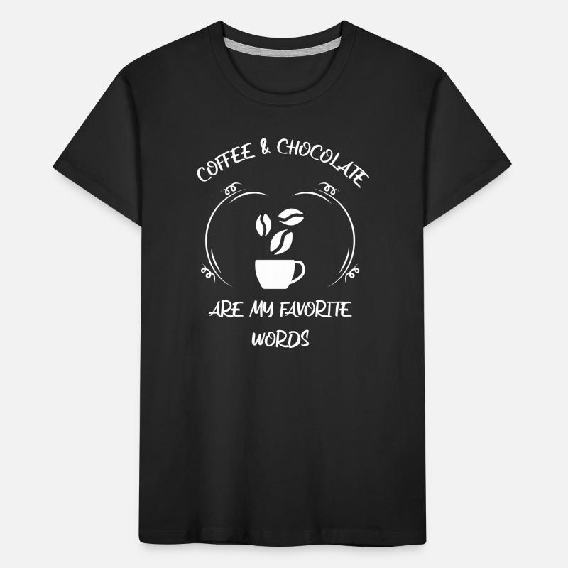 Kaffee Espresso Käffchen & Schokolade Kinder Premium Bio T-Shirt