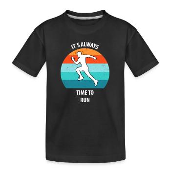 Floorball, Floorball, Hockey sur gazon, Hockey en salle - T-shirt bio Premium Enfant - noir - Devant