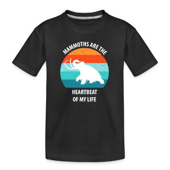 Drôle de mammouth de l’âge de pierre de l’âge de glace Design préhistorique - T-shirt bio Premium Enfant - noir - Devant