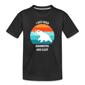 Drôle de mammouth de l’âge de pierre de l’âge de glace Design préhistorique - T-shirt bio Premium Enfant - noir - Devant