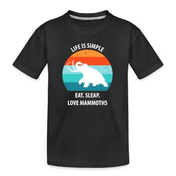 Drôle de mammouth de l’âge de pierre de l’âge de glace Design préhistorique - T-shirt bio Premium Enfant - noir - Devant