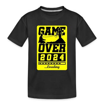 Hochzeit Loading 2024 Game Over - Kinder Premium Bio T-Shirt - Schwarz - Vorne