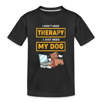 Hundetraining Therapiehund Therapeut Therapie Hund - Kinder Premium Bio T-Shirt - Schwarz - Vorne