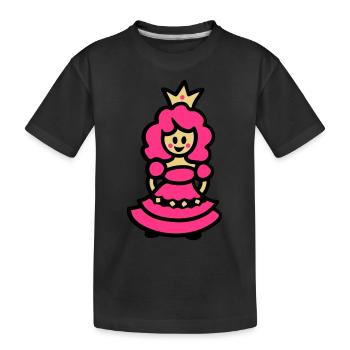 Prinzessin - Kinder Premium Bio T-Shirt - Schwarz - Vorne