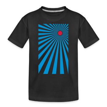Japanese sun rays - Kids' Premium Organic T-Shirt - black - Front