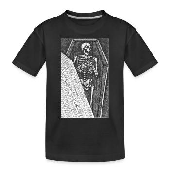 Death bed Stipple - Kids' Premium Organic T-Shirt - black - Front