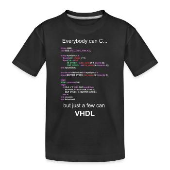 VHDL HDL FPGA Développeur Électrotechnique Ingénieur - T-shirt bio Premium Enfant - noir - Devant