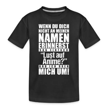 Anime - Lust auf Anime - Kinder Premium Bio T-Shirt - Schwarz - Vorne