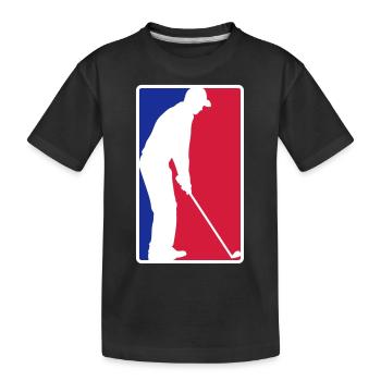 Golf bleu rouge - T-shirt bio Premium Enfant - noir - Devant