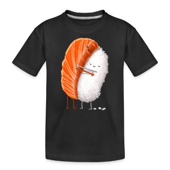 Sushi Hug - Kids' Premium Organic T-Shirt - black - Front