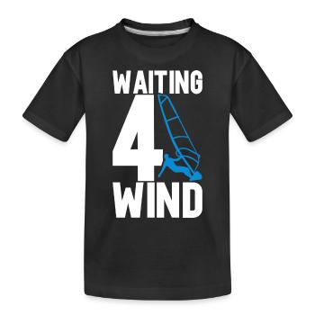 Windsurfing Kitesurfing Windsurfer - Kids' Premium Organic T-Shirt - black - Front