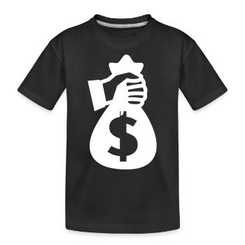Money Money silhouette - Kids' Premium Organic T-Shirt - black - Front