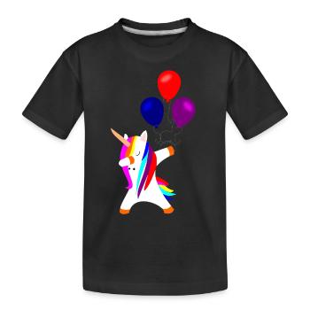 dabbing licorne, dabbing licorne licorne - T-shirt bio Premium Enfant - noir - Devant