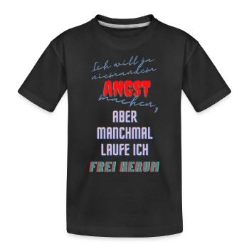 Frei Herum - Kinder Premium Bio T-Shirt - Schwarz - Vorne