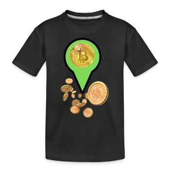 Bitcoin Standort - Kinder Premium Bio T-Shirt - Schwarz - Vorne
