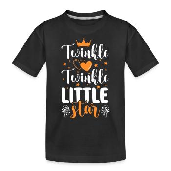 Sterne Sternchen Astronomie - Kinder Premium Bio T-Shirt - Schwarz - Vorne