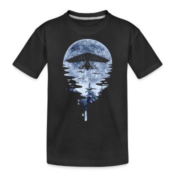 Hanggleiter Drachenflieger Deltasegler - Kinder Premium Bio T-Shirt - Schwarz - Vorne