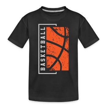 Basketball Basketballer - Kinder Premium Bio T-Shirt - Schwarz - Vorne