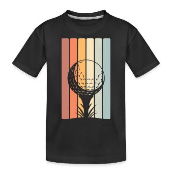 Golf Golfer - Kinder Premium Bio T-Shirt - Schwarz - Vorne