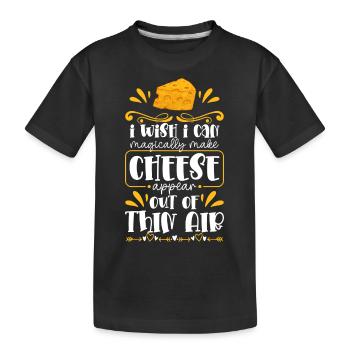 Cheese Mouse Restauration rapide Produits laitiers - T-shirt bio Premium Enfant - noir - Devant