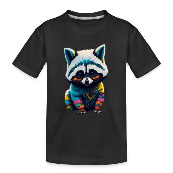 Racoon 4 - Kinder Premium Bio T-Shirt - Schwarz - Vorne