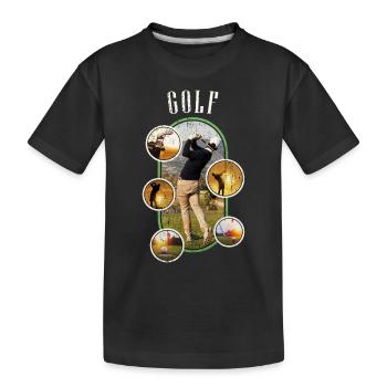 Golf Golf Golfer Sport Hobby Club Vintage - Kids' Premium Organic T-Shirt - black - Front
