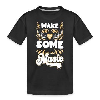 Musicien Passion Mélodie Danse - T-shirt bio Premium Enfant - noir - Devant