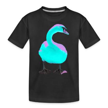 Cygne - T-shirt bio Premium Enfant - noir - Devant
