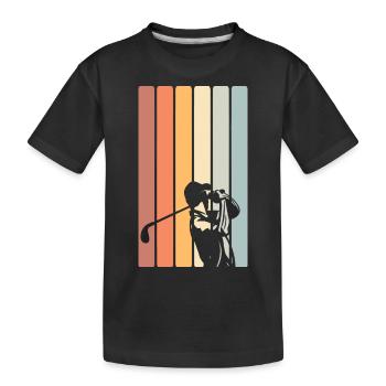 Golf Golfer - Kinder Premium Bio T-Shirt - Schwarz - Vorne