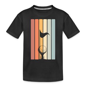 Golf Golfer - Kinder Premium Bio T-Shirt - Schwarz - Vorne