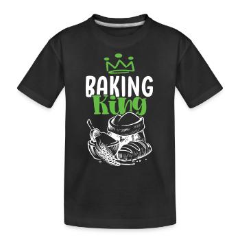 Baking King - Kids' Premium Organic T-Shirt - black - Front