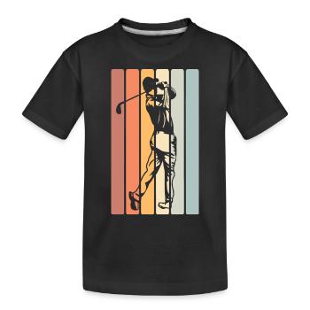 Golf Golfer - Kinder Premium Bio T-Shirt - Schwarz - Vorne