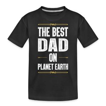 Meilleur papa disant papa papa - T-shirt bio Premium Enfant - noir - Devant