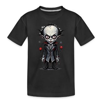 un vampire à grosse tête 4 - T-shirt bio Premium Enfant - noir - Devant