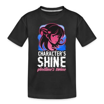 Character´s Shine plotline´s twine - Kinder Premium Bio T-Shirt - Schwarz - Vorne
