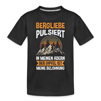 Alpiniste, Randonnée, Randonneur, Escalade, Alpinisme - T-shirt bio Premium Enfant - noir - Devant