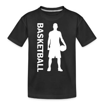Basketball - Kinder Premium Bio T-Shirt - Schwarz - Vorne