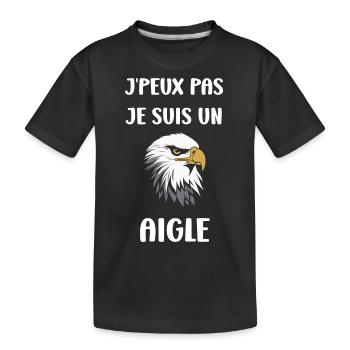 Citation humour Oiseau aigle - T-shirt bio Premium Enfant - noir - Devant