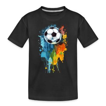 Ballon de joueur de football de football - T-shirt bio Premium Enfant - noir - Devant