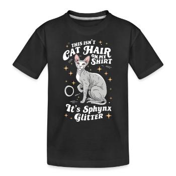 Katze Sphynx Geschenk - Kinder Premium Bio T-Shirt - Schwarz - Vorne