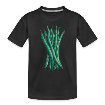 Grüne Bohnen - Kinder Premium Bio T-Shirt - Schwarz - Vorne