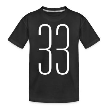 33 - Kids' Premium Organic T-Shirt - black - Front