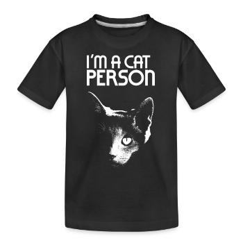 Je suis une personne qui aime les chats - T-shirt bio Premium Enfant - noir - Devant