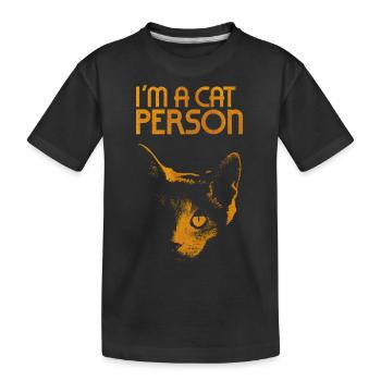 Je suis une personne qui aime les chats - T-shirt bio Premium Enfant - noir - Devant
