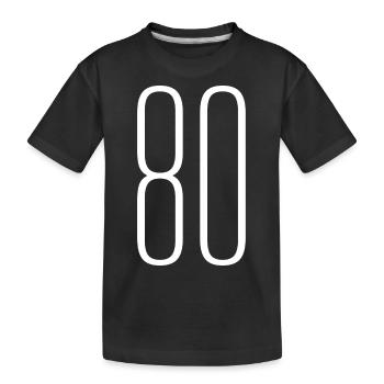80 - Kids' Premium Organic T-Shirt - black - Front