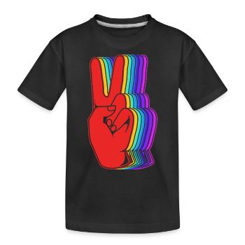 Langue des signes ASL sourd - T-shirt bio Premium Enfant - noir - Devant
