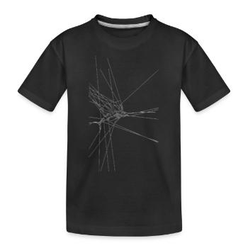 Schwertfisch in Linien desing - Kinder Premium Bio T-Shirt - Schwarz - Vorne
