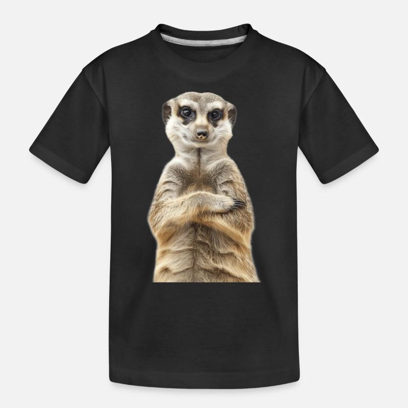 Erdmännchen - Kinder Premium Bio T-Shirt - Schwarz