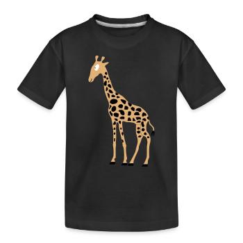 Giraffe - Kinder Premium Bio T-Shirt - Schwarz - Vorne