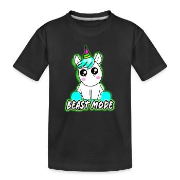 Beast mode - Kinder Premium Bio T-Shirt - Schwarz - Vorne
